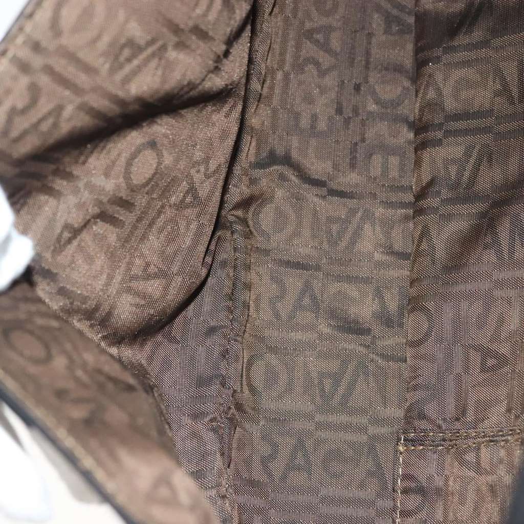 Salvatore Ferragamo Gancini handbag Black Leather Good condition - Box View