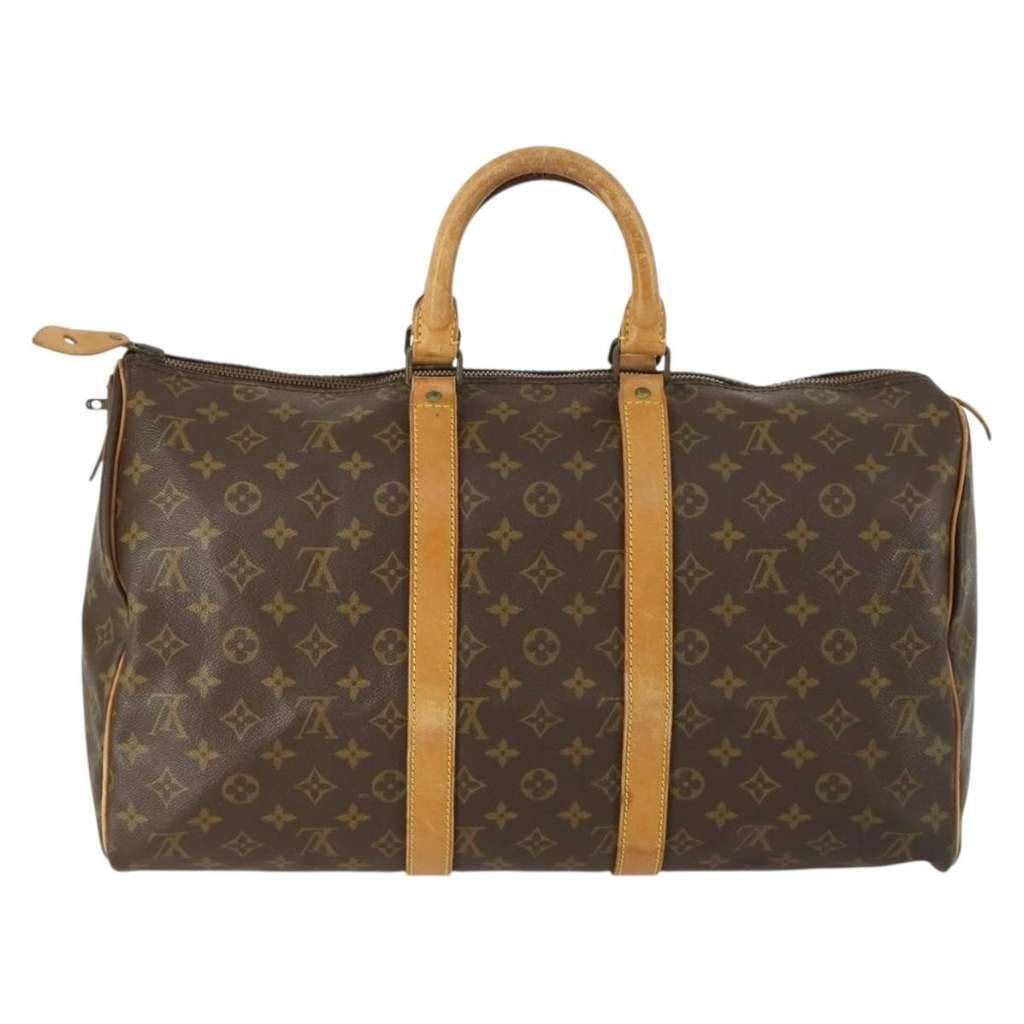 Louis Vuitton Keepall Bag Brown Canvas Fair condition - Back View