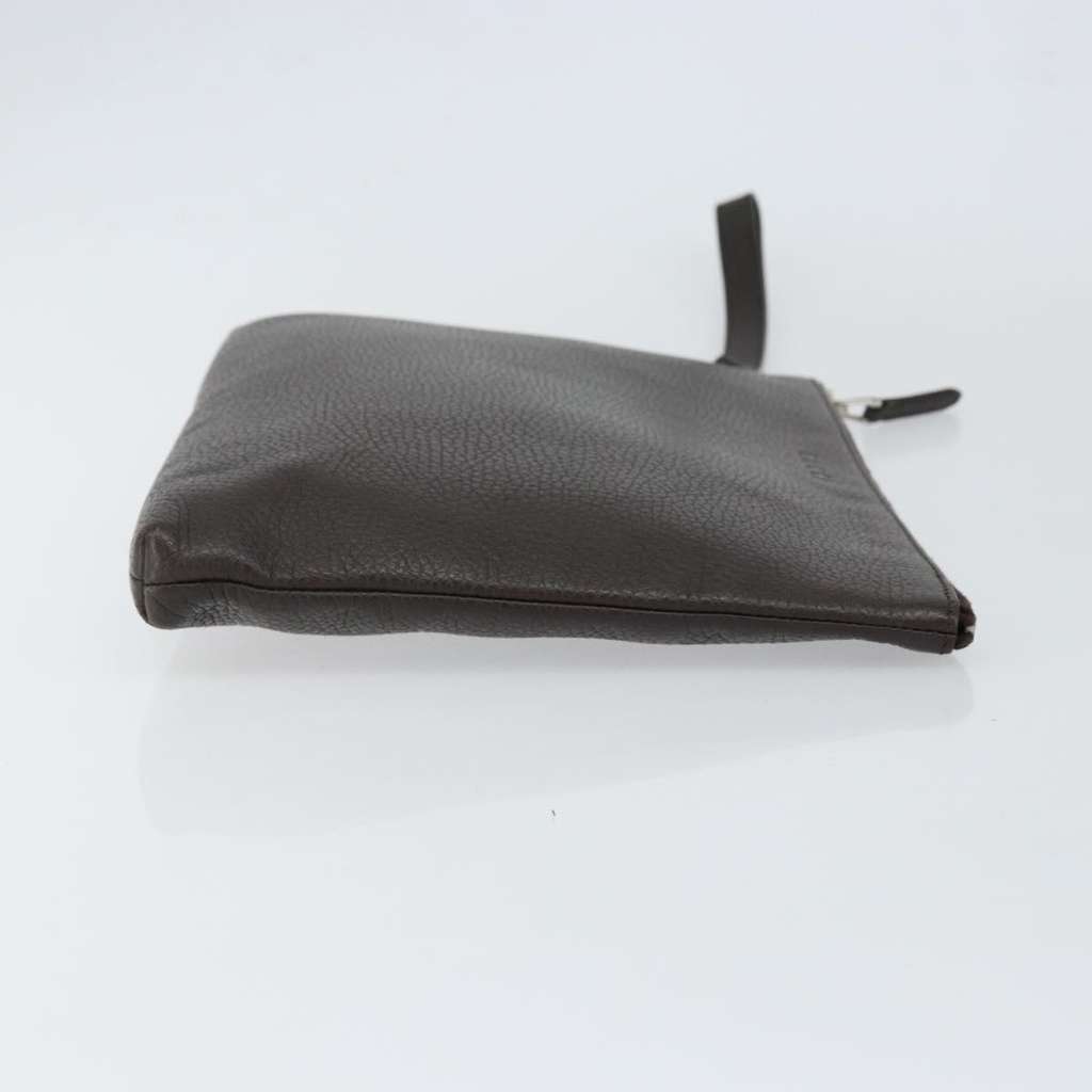 Gucci Vintage Zip Clutch Brown Leather Good condition - Inside View