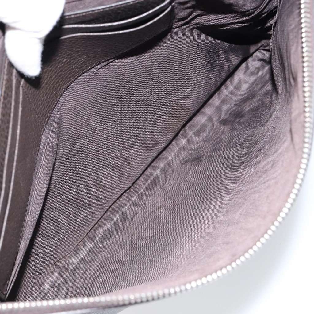 Gucci Vintage Zip Clutch Brown Leather Good condition - Box View