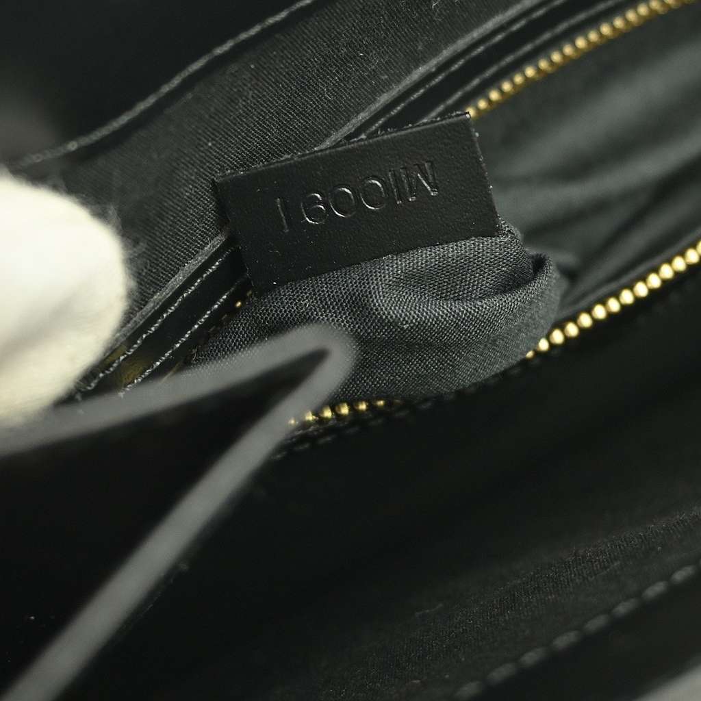 Louis Vuitton Saint Tropez Handbag Black Leather Good condition - Box View