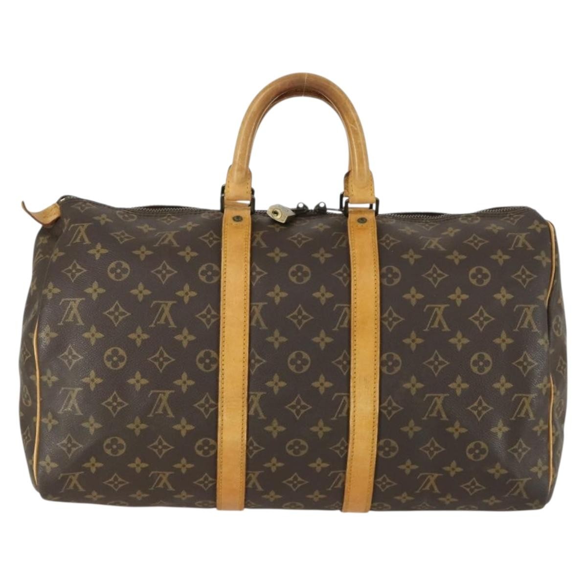 Louis Vuitton Keepall Bag Brown Canvas Good condition - Back View