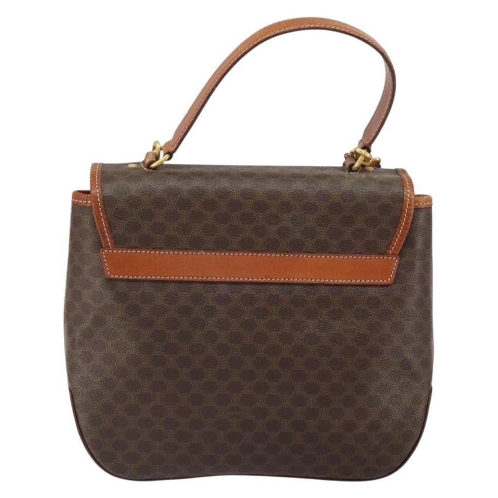 Celine Vintage Macadam Handbag Brown Canvas Good condition - Back View