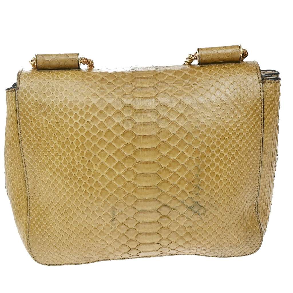 Chloe Elsie Chain Shoulder Bag Beige Leather Good condition - Back View