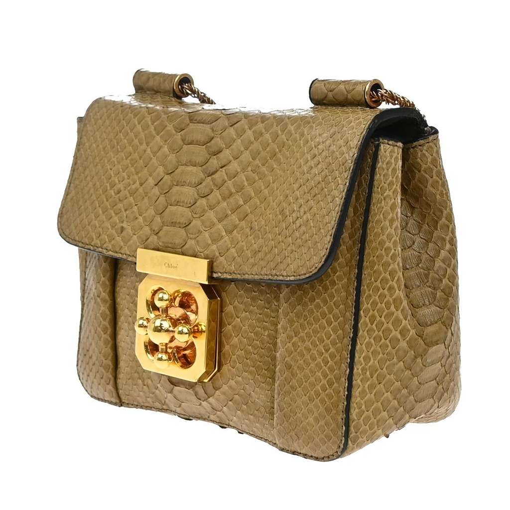 Chloe Elsie Chain Shoulder Bag Beige Leather Good condition - Inside View