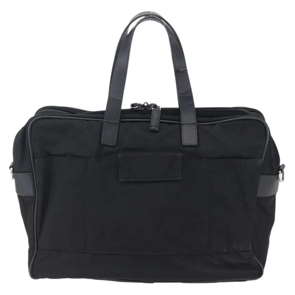 Prada Convertible Front Zip Briefcase Black Good condition - Back View