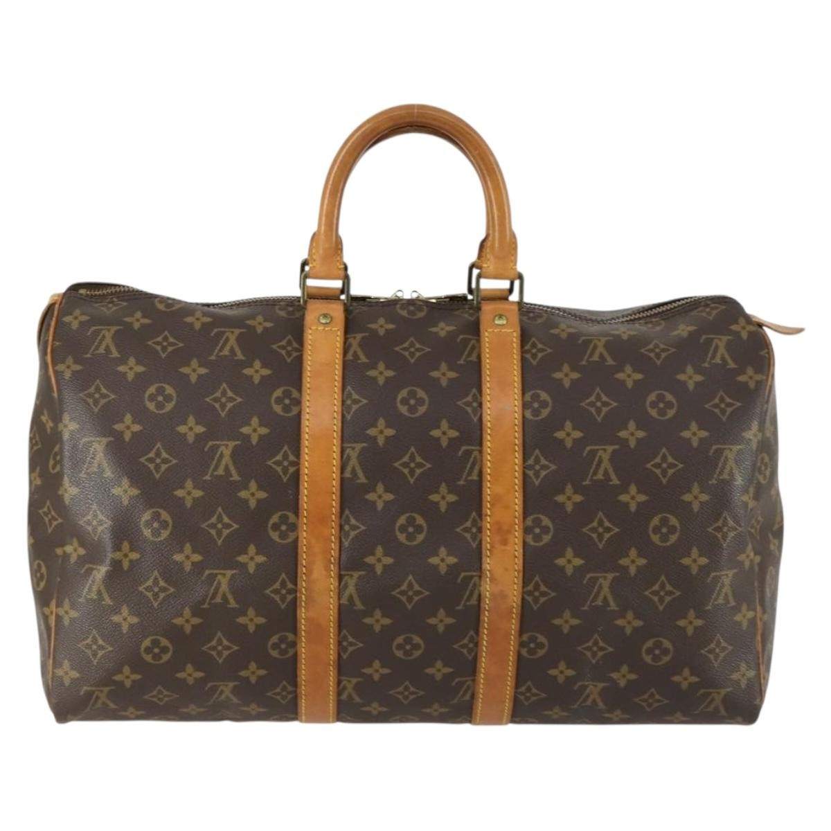 Louis Vuitton Keepall Bag Brown Canvas Fair condition - Back View