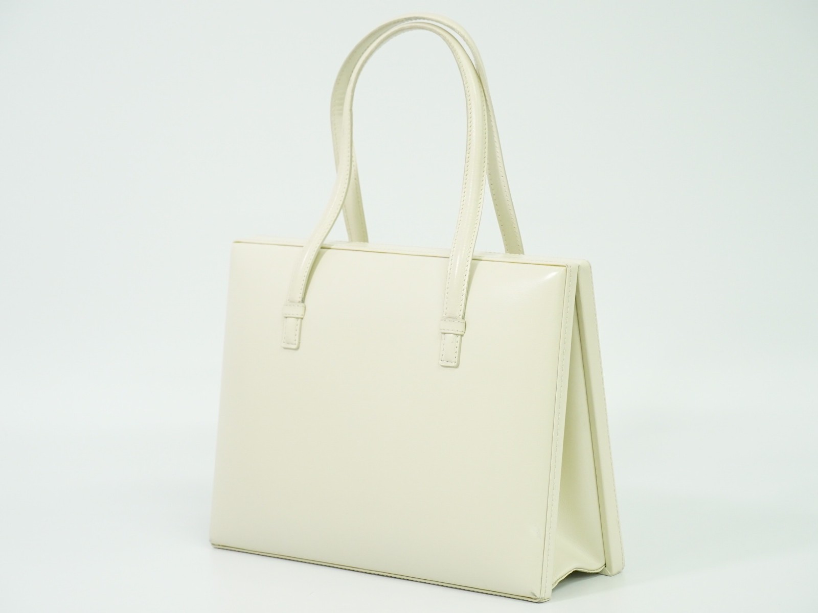 Loewe Anagram handbag White Leather Good condition - Back View