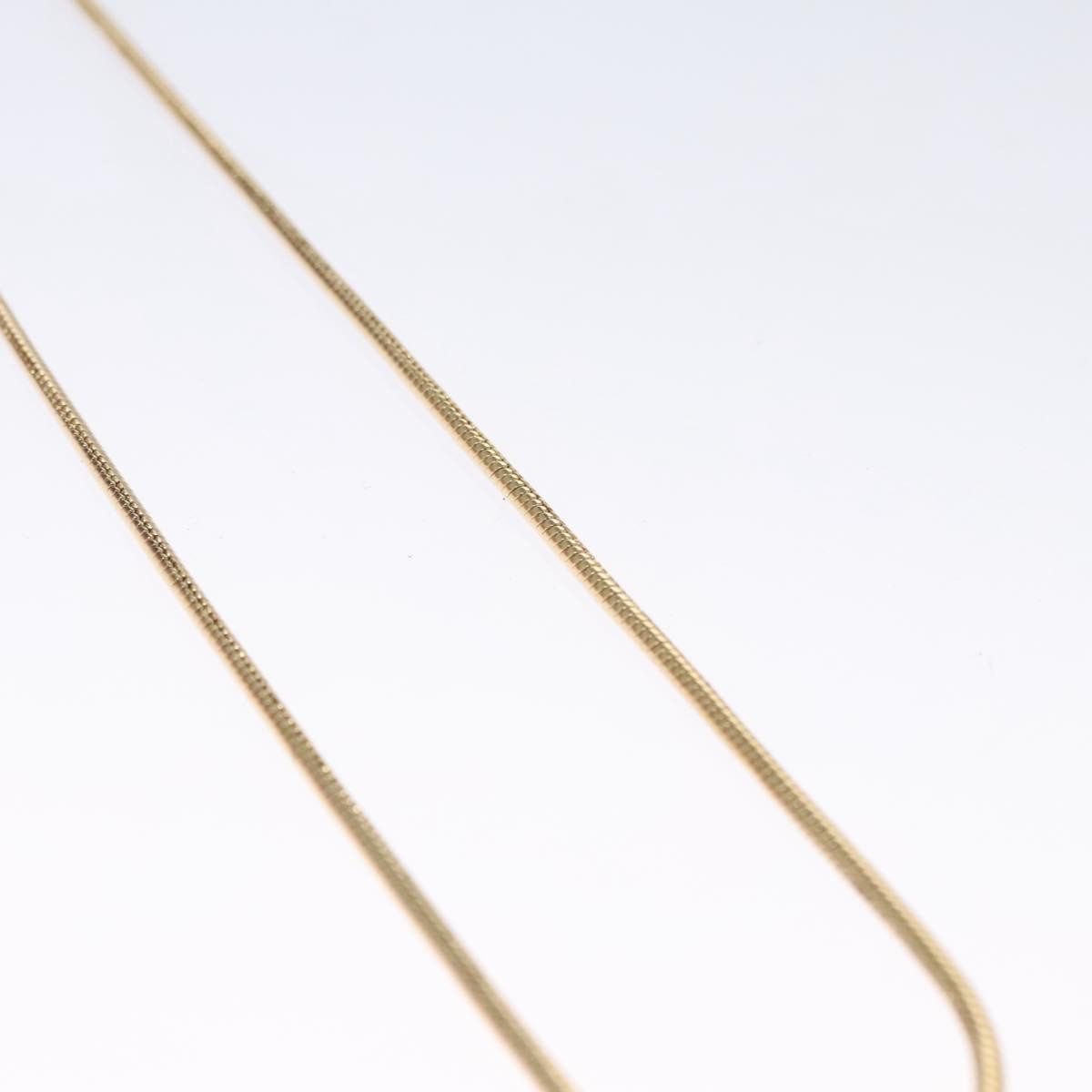 Christian Dior Logo Pendant Necklace Gold Metal Good condition - Box View