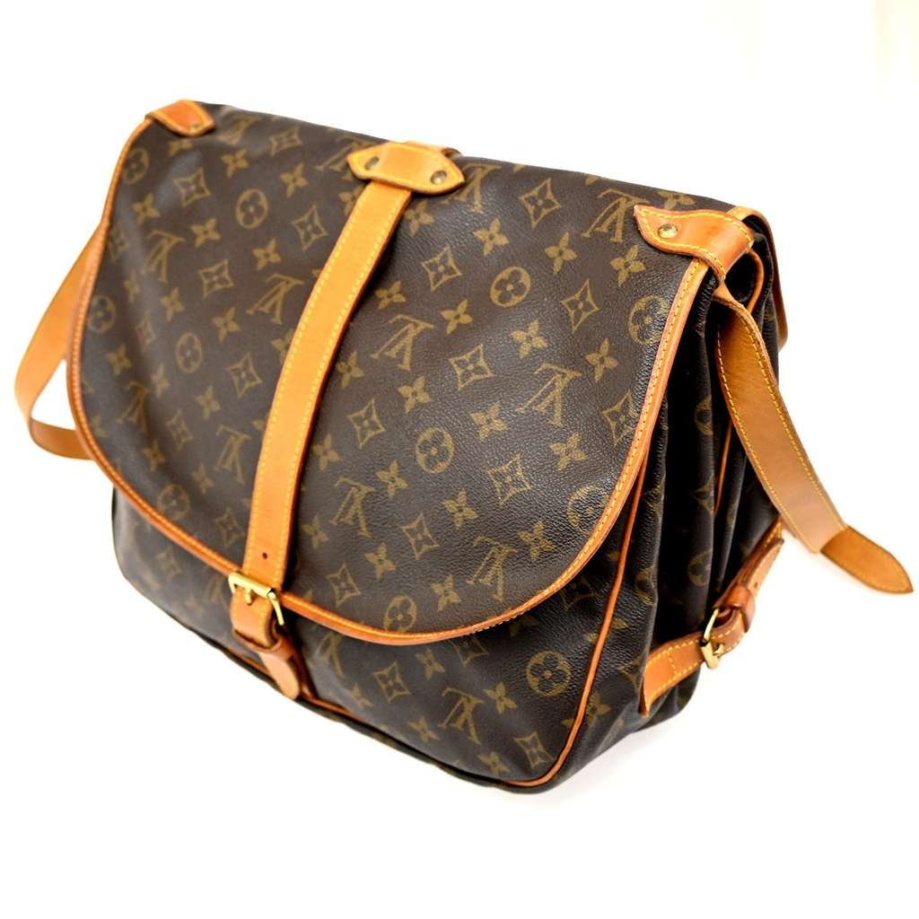 Louis Vuitton Saumur Handbag Brown Canvas Good condition - Model View