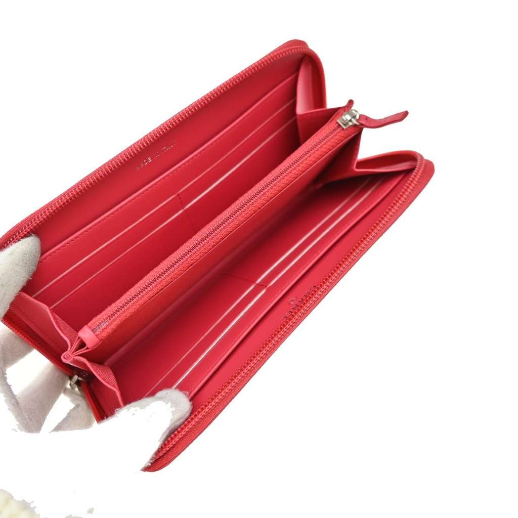 Chanel CC Zip Around Wallet Red Leather Good condition - Box View