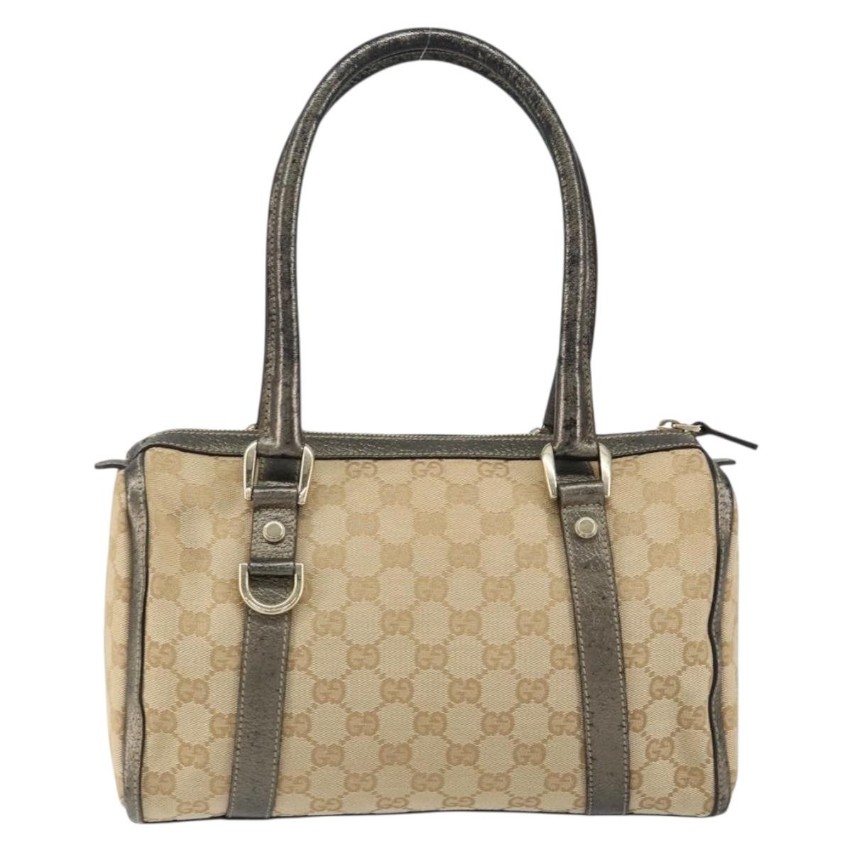 Gucci Abbey Boston Bag Beige Canvas Good condition - Back View
