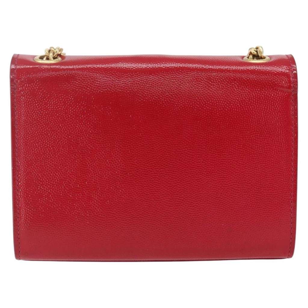 Saint Laurent Classic Monogram Crossbody Bag Red Leather Good condition - Back View