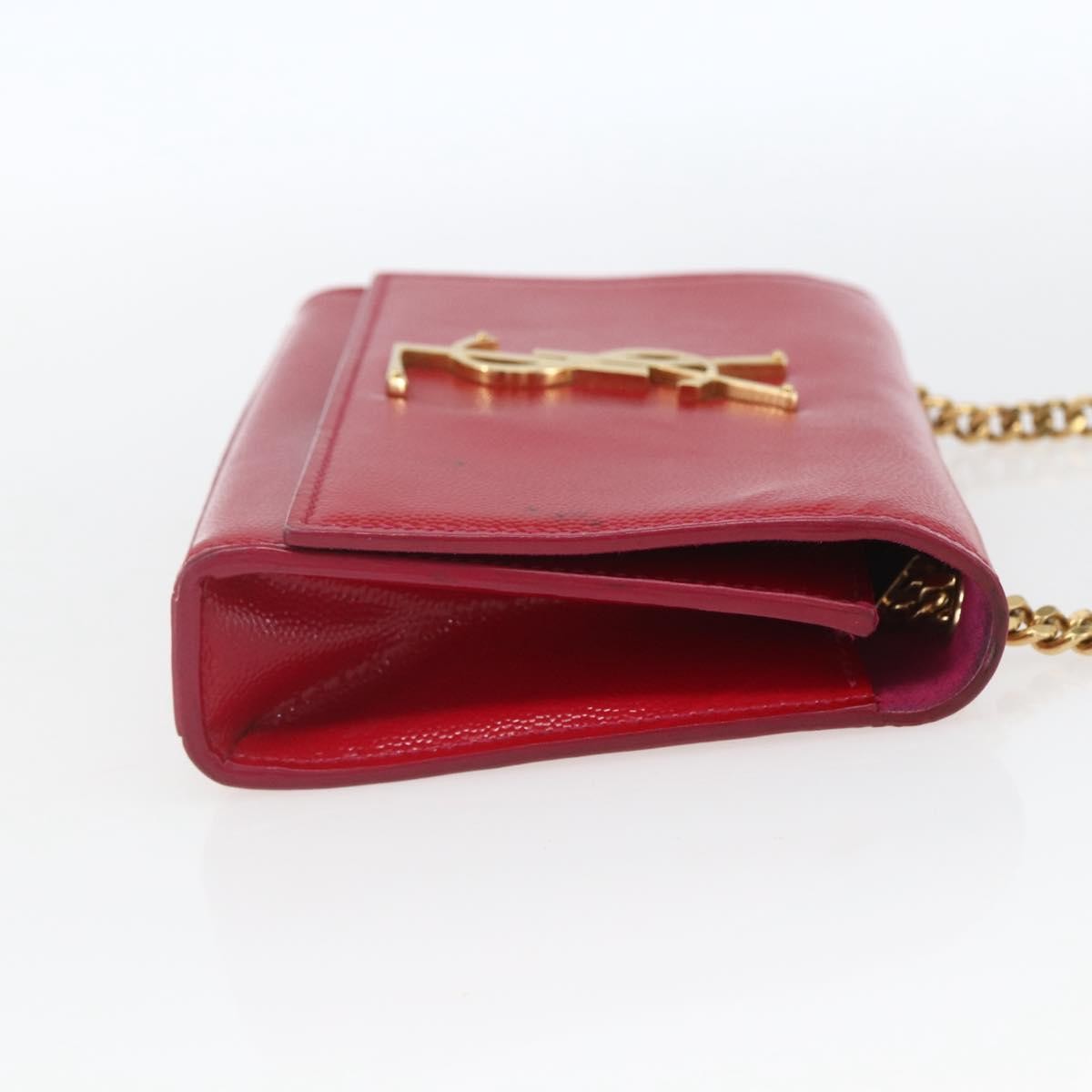 Saint Laurent Classic Monogram Crossbody Bag Red Leather Good condition - Model View