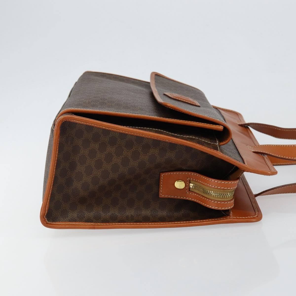 Celine Vintage Macadam Tote bag Brown Canvas Good condition - Inside View