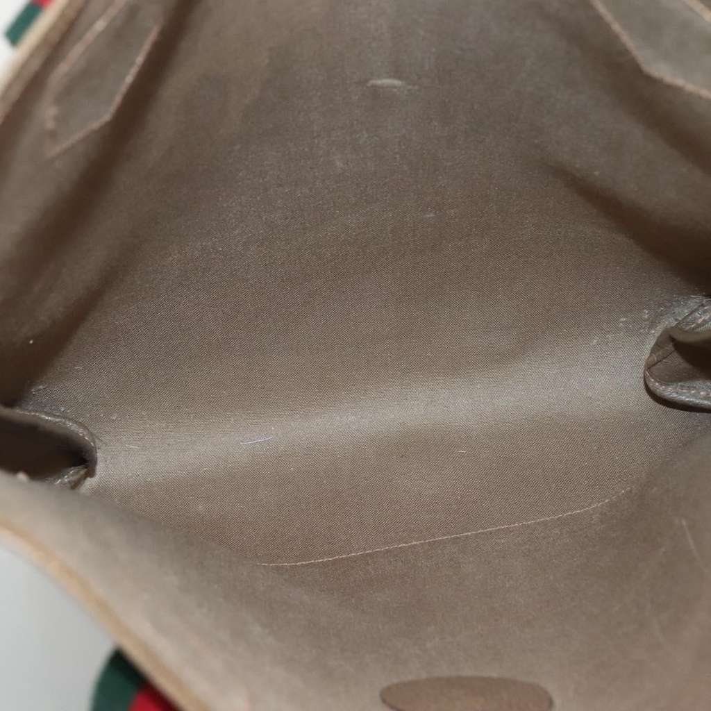 Gucci Vintage Web Strap Tote Beige Canvas Good condition - Box View