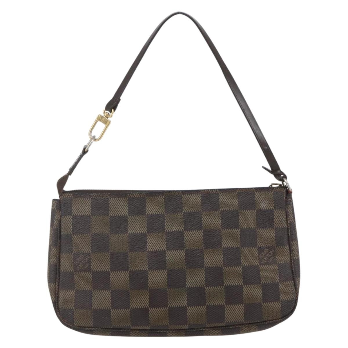 Louis Vuitton Pochette Accessoires NM Brown Canvas Fair condition - Back View