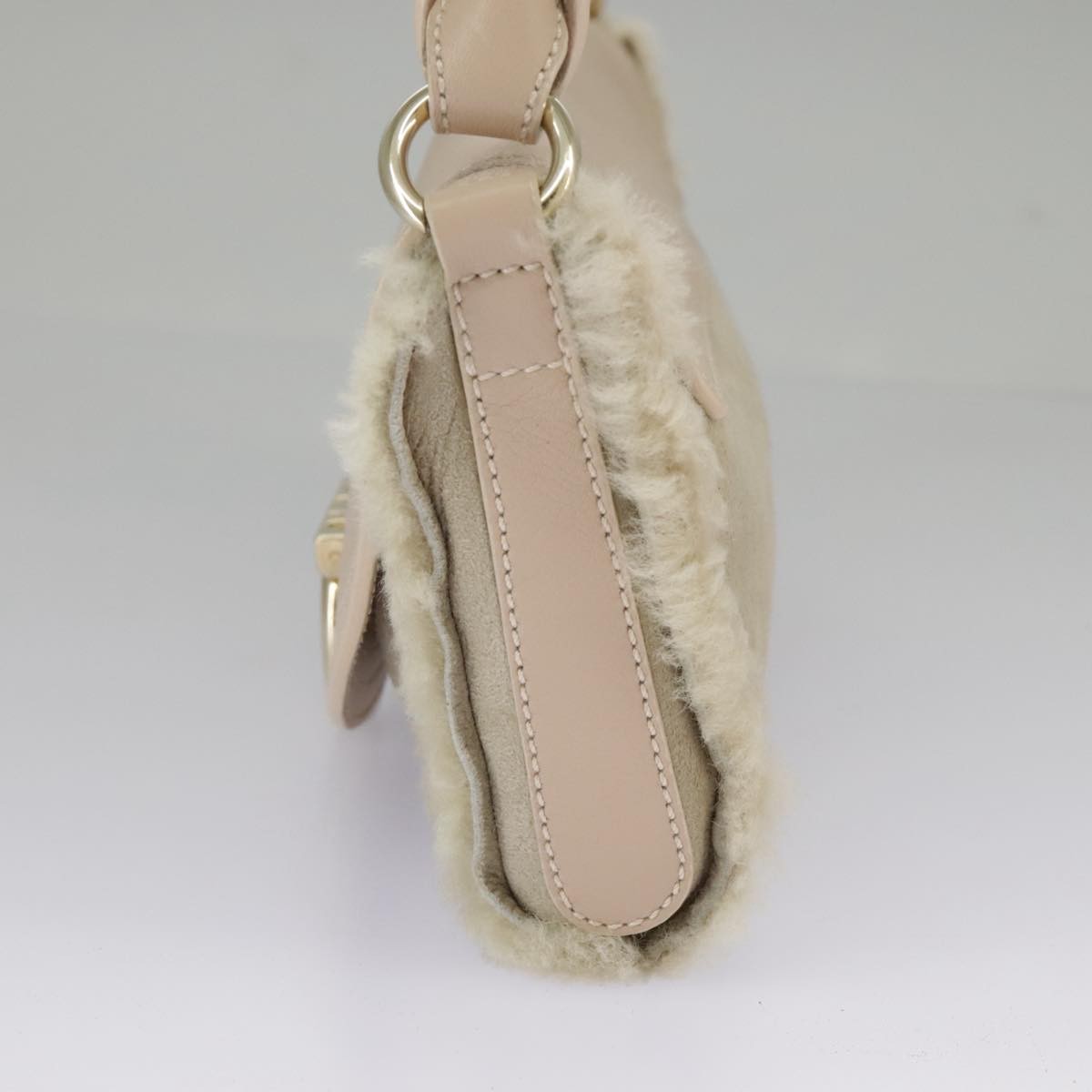 Salvatore Ferragamo Gancini Shoulder Bag Pink Leather Good condition - Inside View