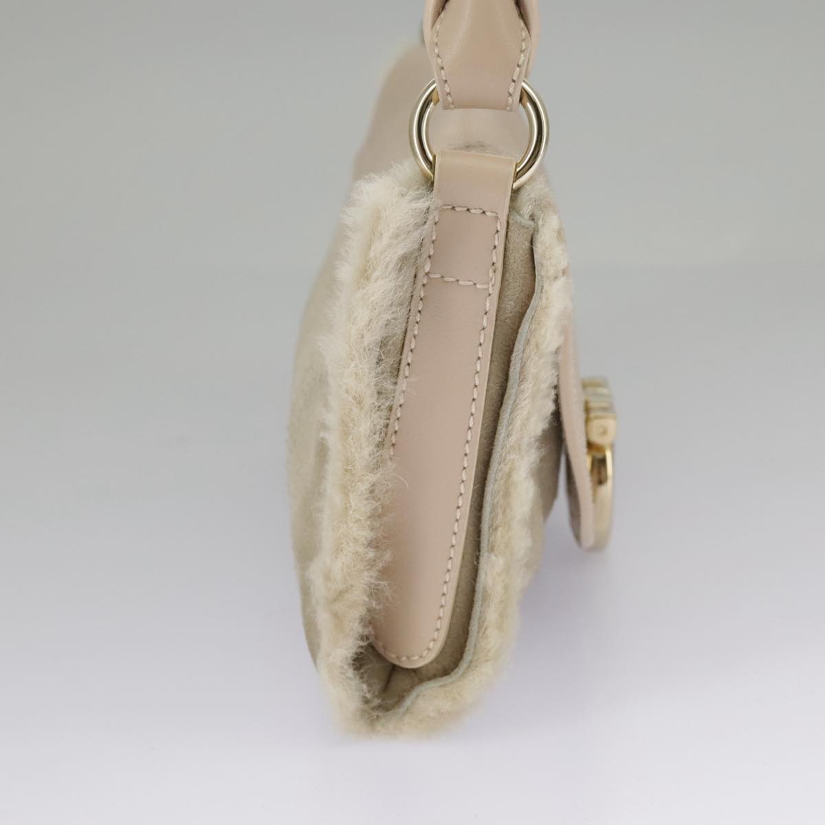 Salvatore Ferragamo Gancini Shoulder Bag Pink Leather Good condition - Model View