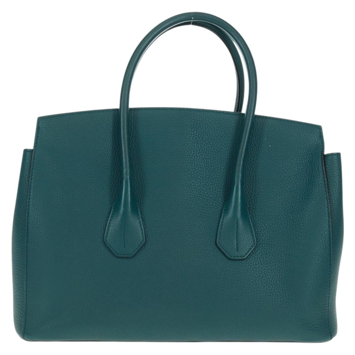 Bally Vintage Handbag Green Leather Good condition - Back View