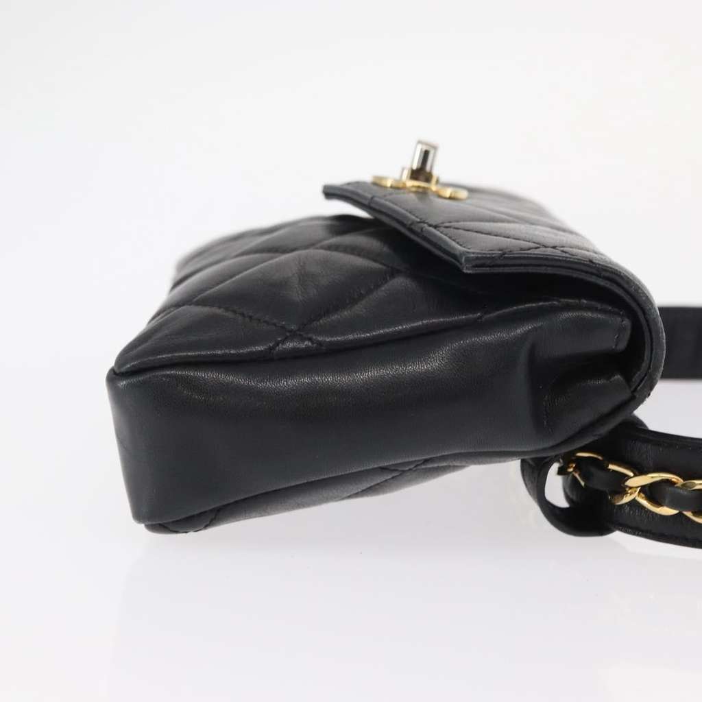 Chanel Chain Envelope Belt Bag Black Leather Fair condition - Inside View