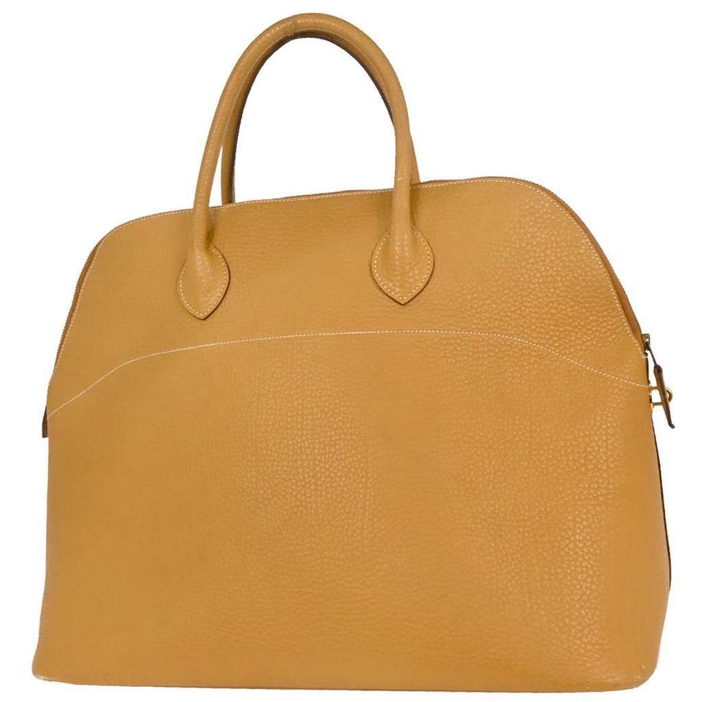 Hermès Bolide Bag Beige Leather Good condition - Back View