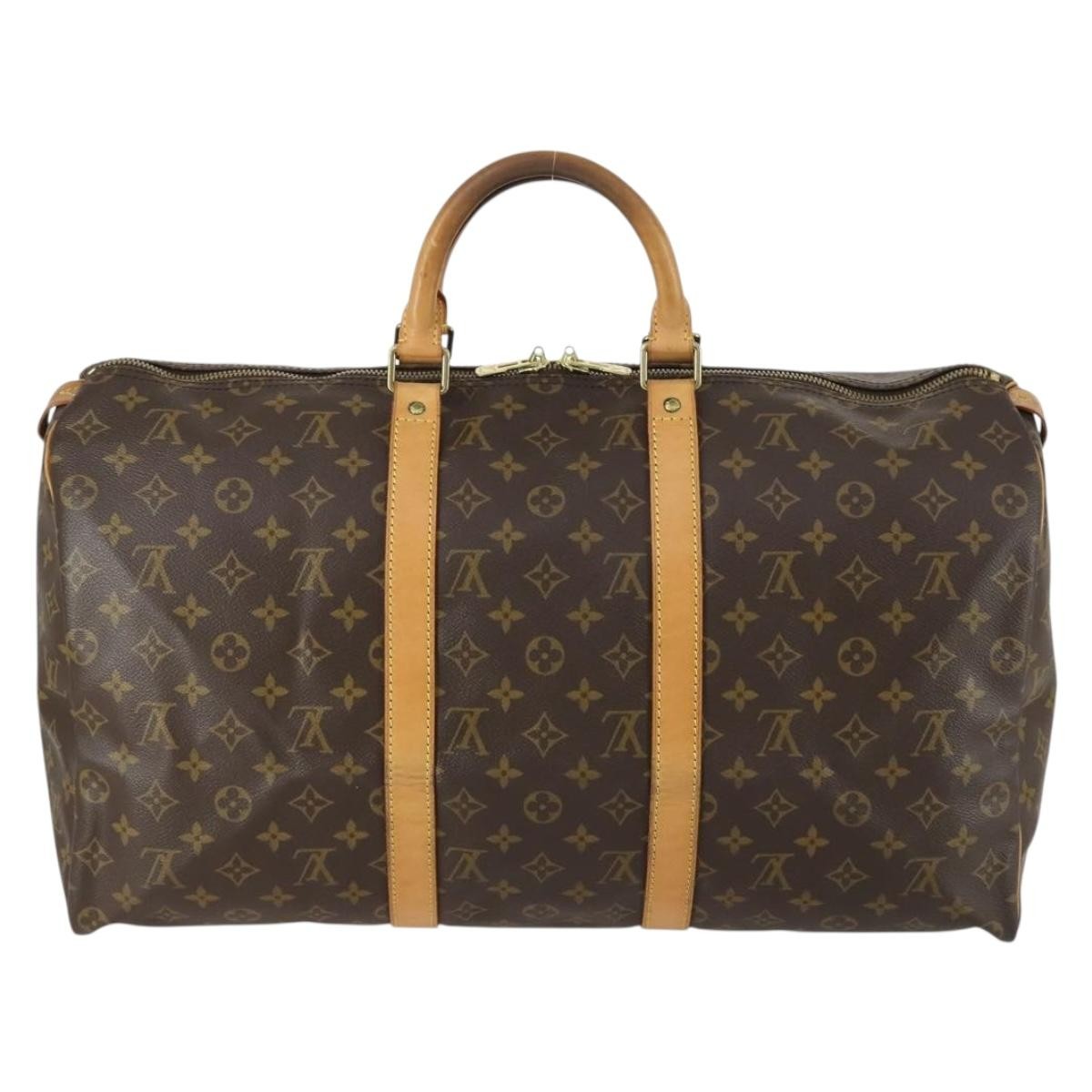 Louis Vuitton Keepall Bag Brown Canvas Fair condition - Back View