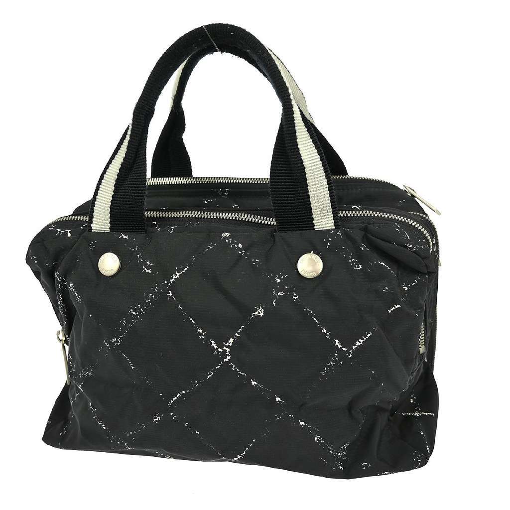 Chanel Travel Line Boston Bag Black Good condition - Back View