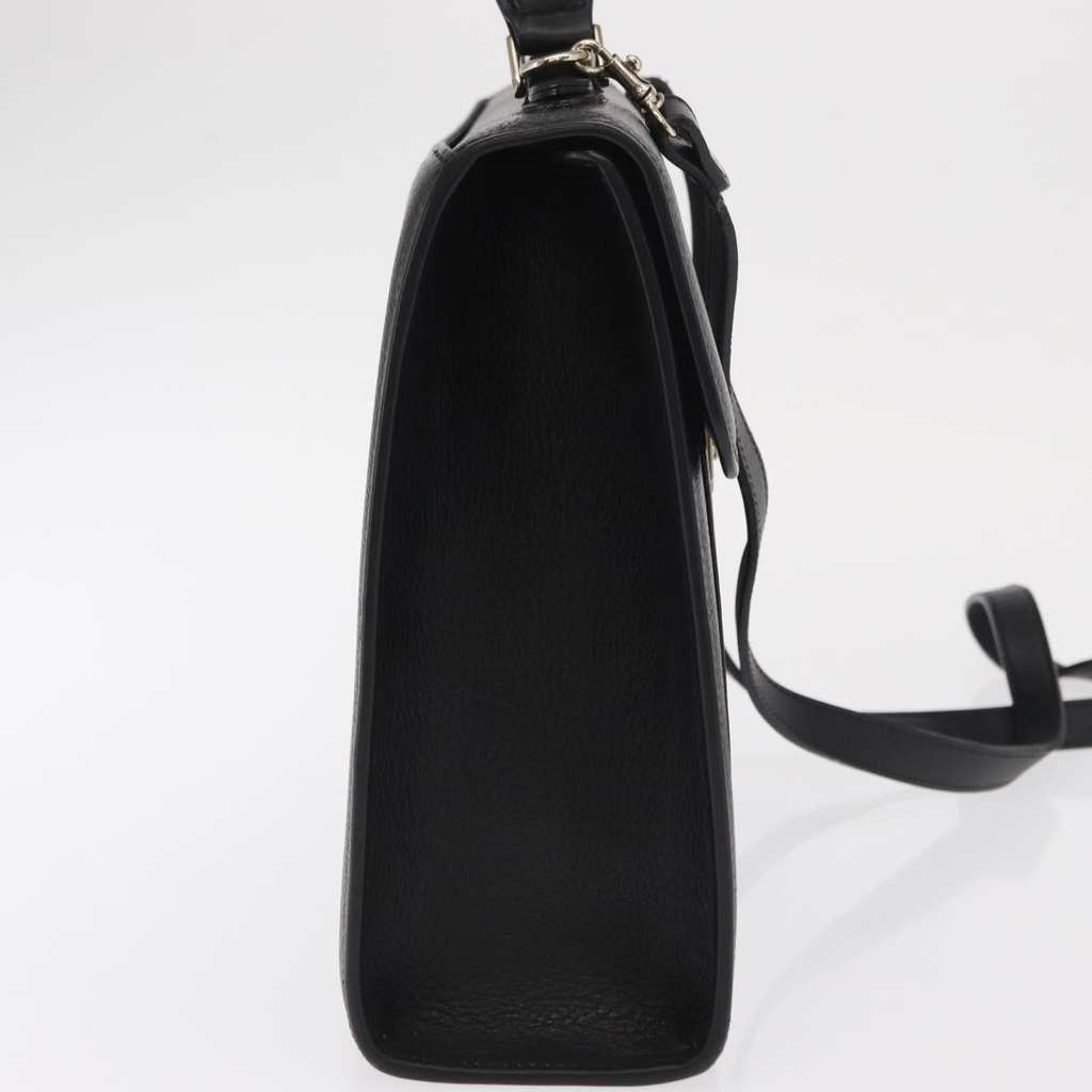 Burberry Vintage Briefcase Black Leather Good condition - Model View