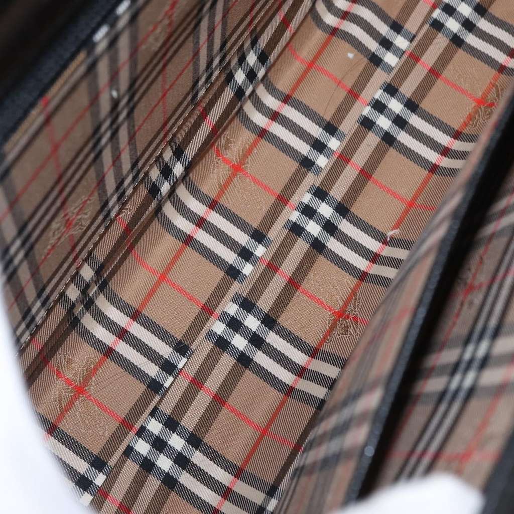 Burberry Vintage Briefcase Black Leather Good condition - Box View