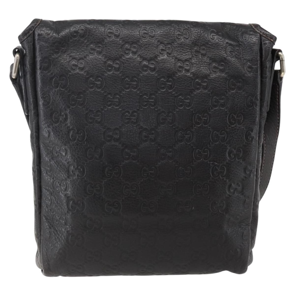 Gucci Flap Messenger Brown Leather Fair condition - Back View