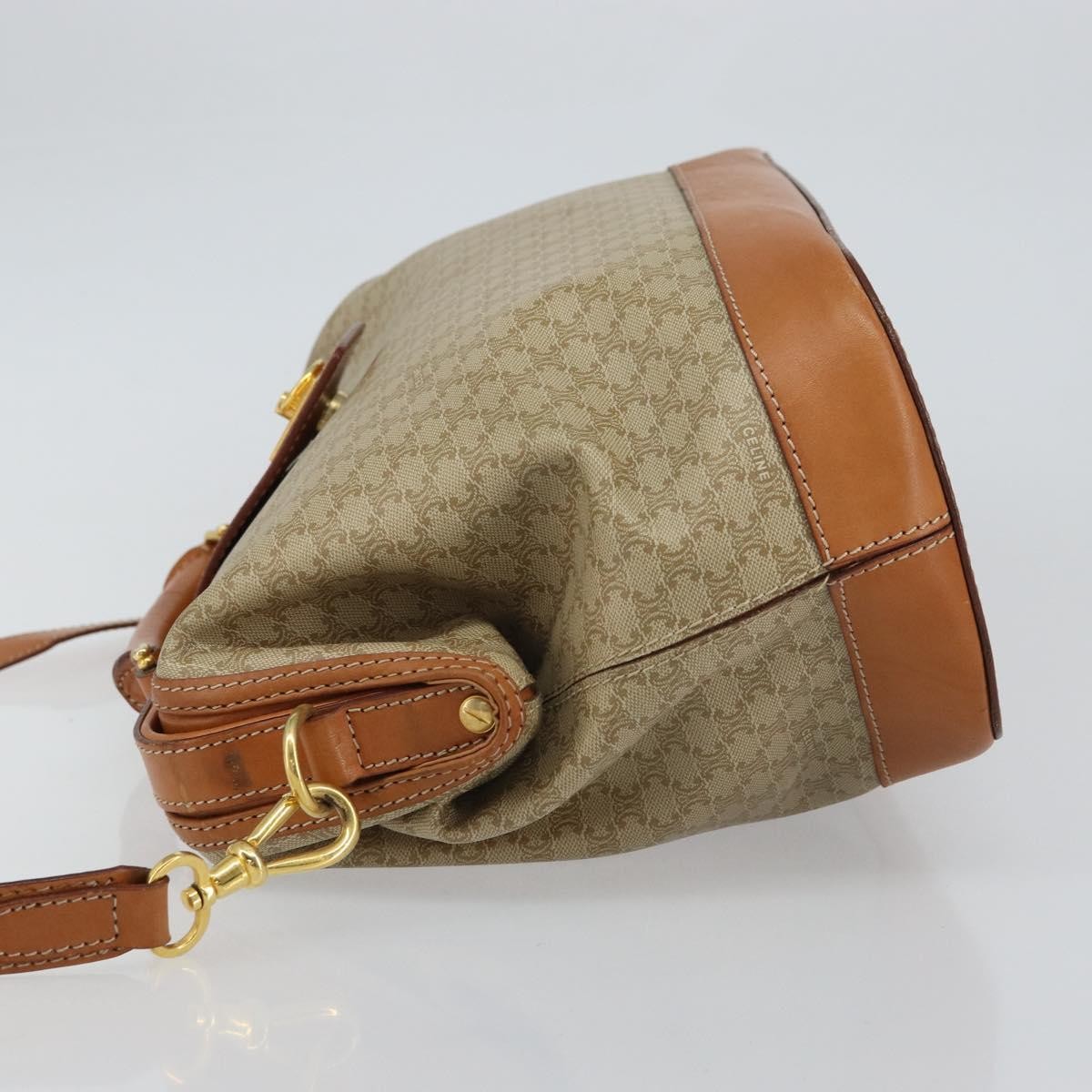 Celine Vintage Macadam Handbag Beige Canvas Good condition - Model View
