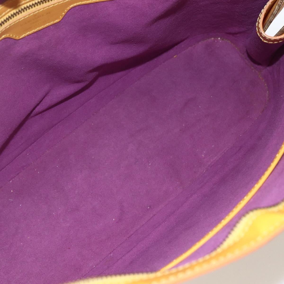 Louis Vuitton Lussac Handbag Yellow Leather Good condition - Box View