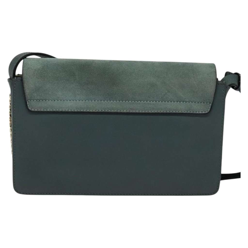 Chloe Faye Shoulder Bag Blue Suede Good condition - Back View