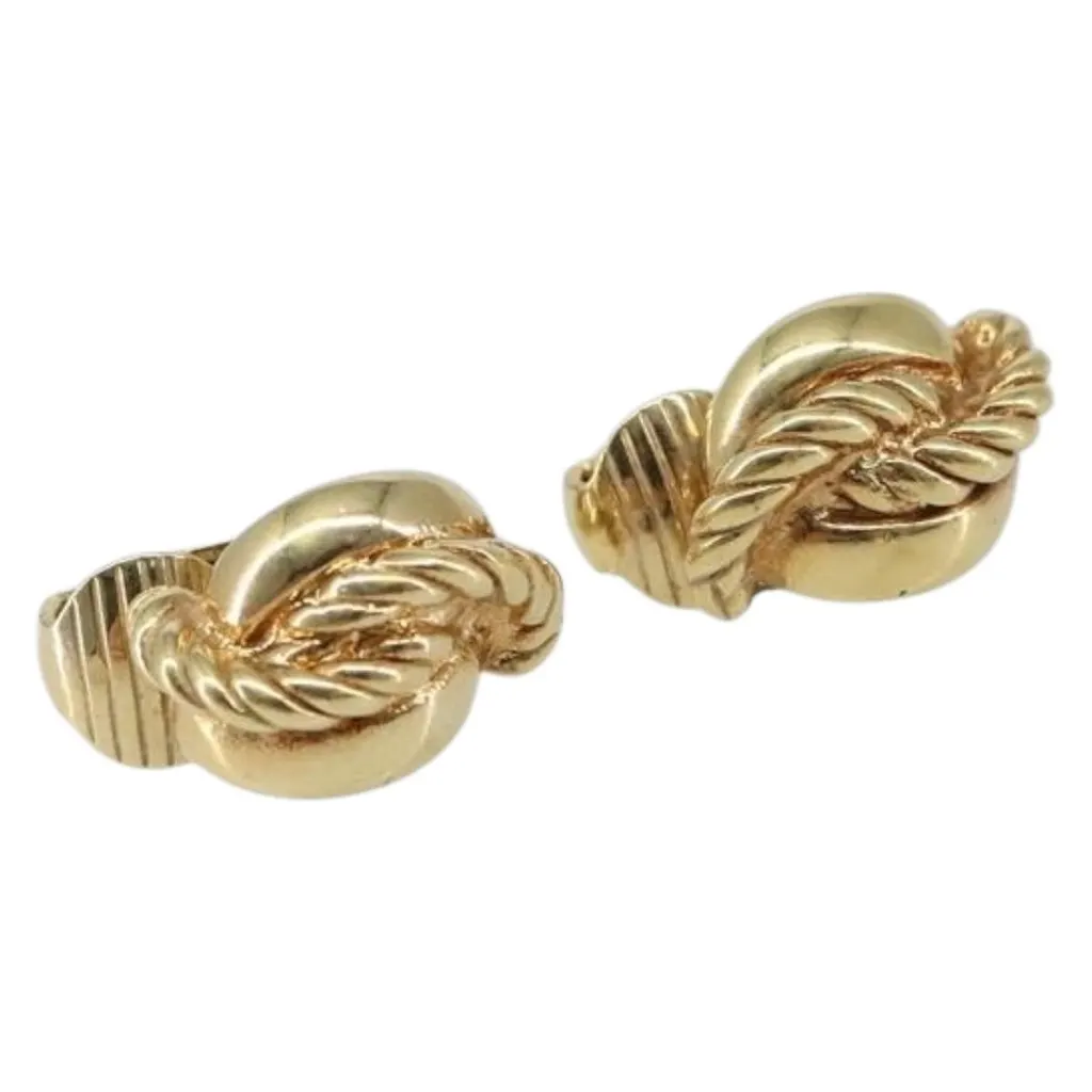 Dior Vintage clip-on earrings Gold Good - Front View