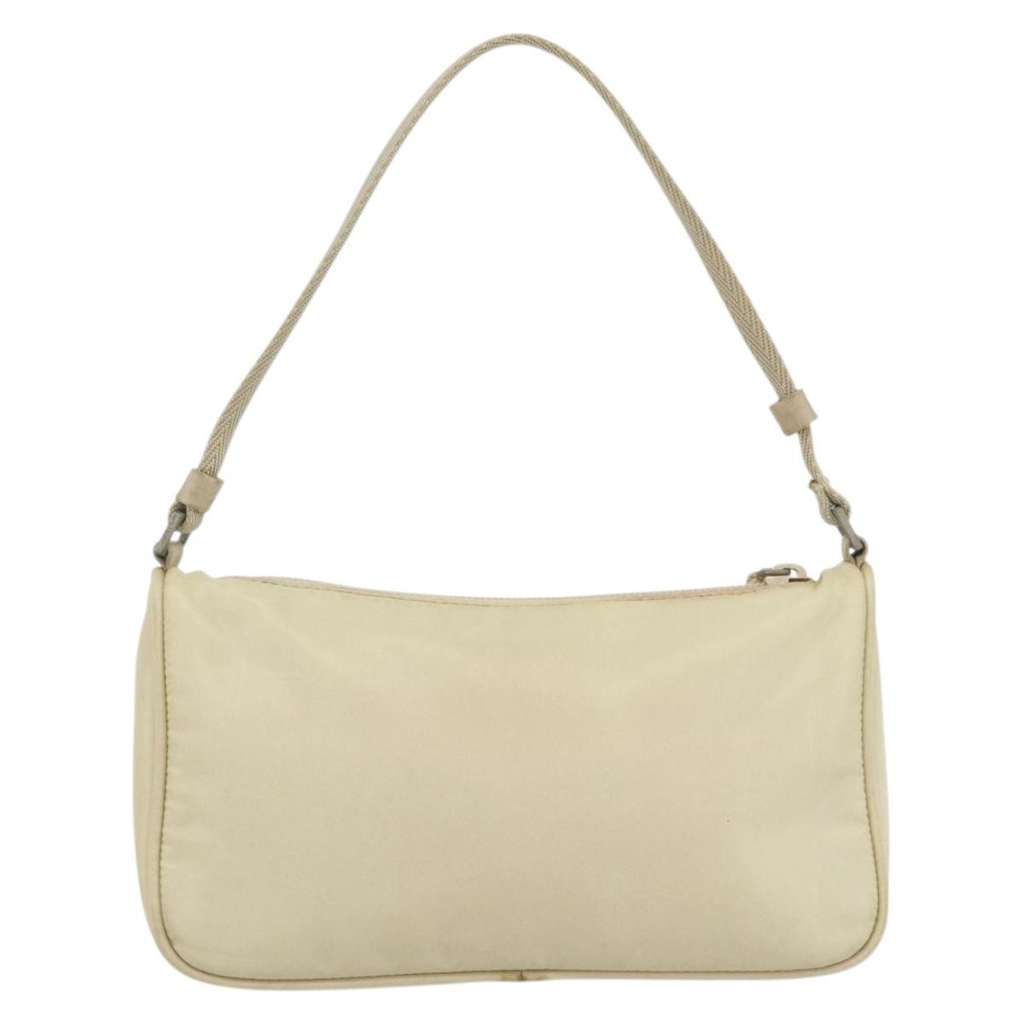 Prada Pochette Shoulder Bag Beige Fair condition - Back View