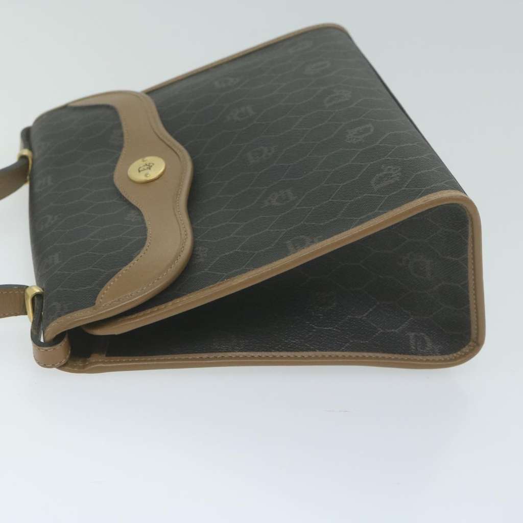 Christian Dior Vintage Honeycomb Handbag Black Canvas Good condition - Model View