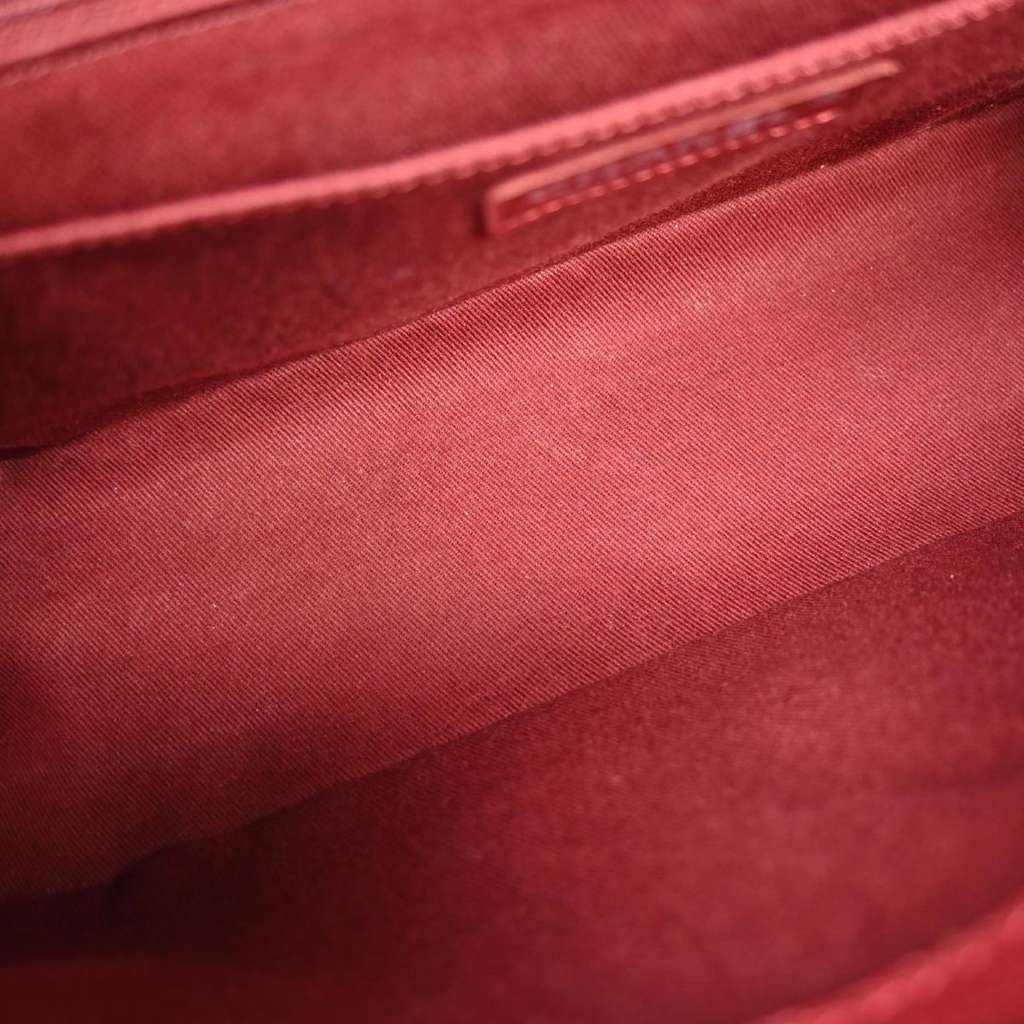 Chanel Vintage Chain Flap Bag Red Leather Good condition - Inside View