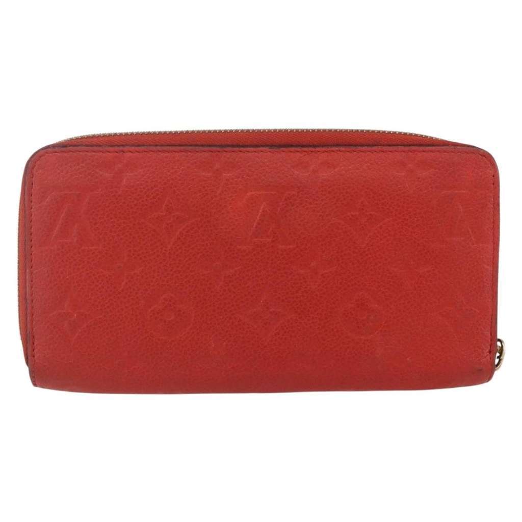 Louis Vuitton Portefeuille zippy Monogramme Empreinte Red Leather Good condition - Back View