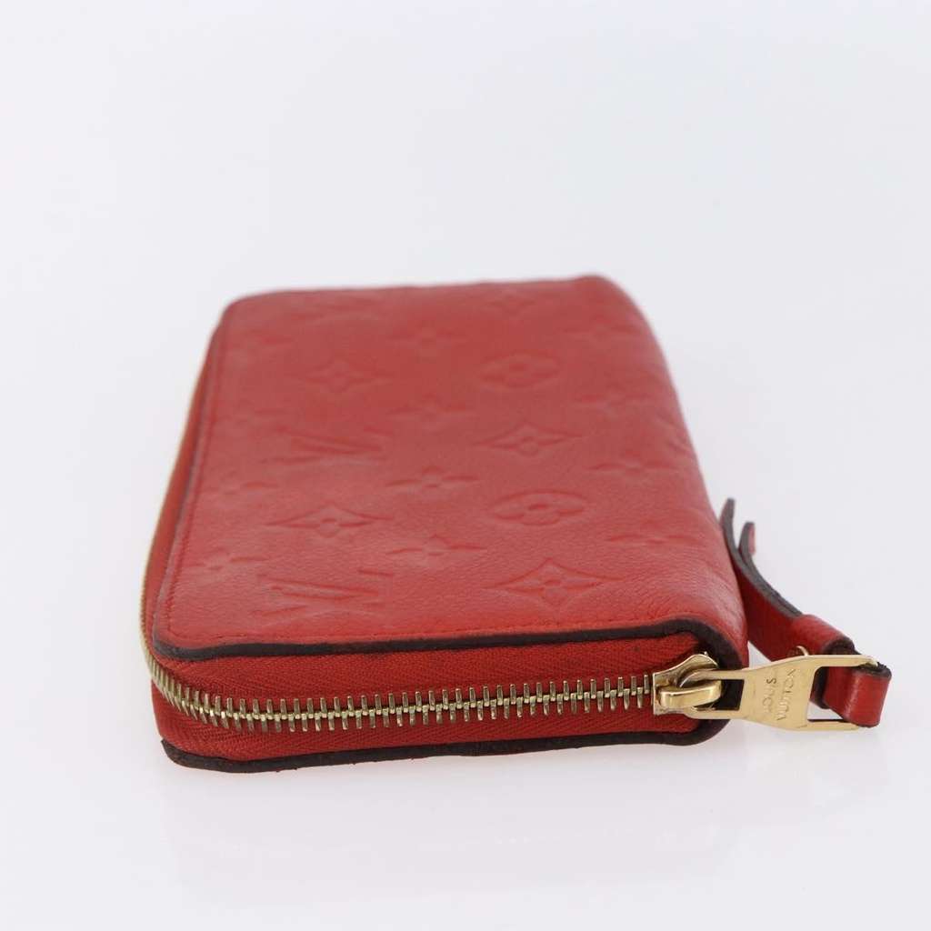 Louis Vuitton Portefeuille zippy Monogramme Empreinte Red Leather Good condition - Inside View