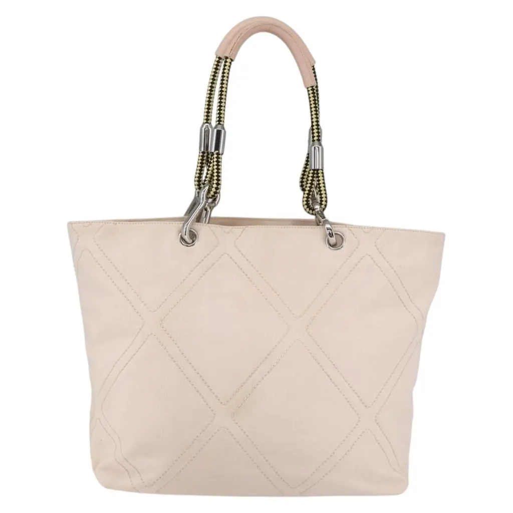 Chanel Vintage Cruise Line No.5 Tote Pink Canvas Good - Back View