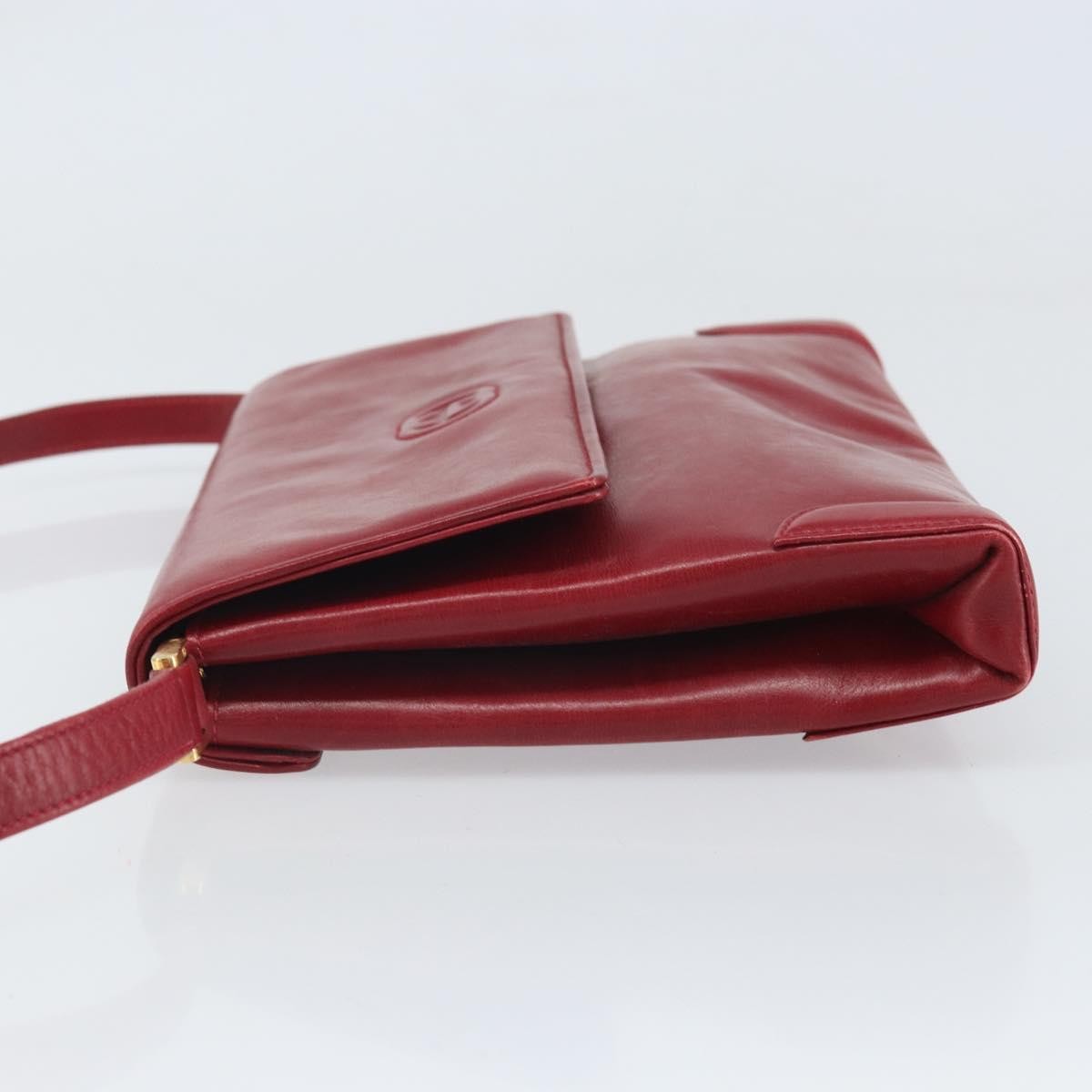 Gucci Vintage Shoulder Bag Red Leather Fair condition - Model View