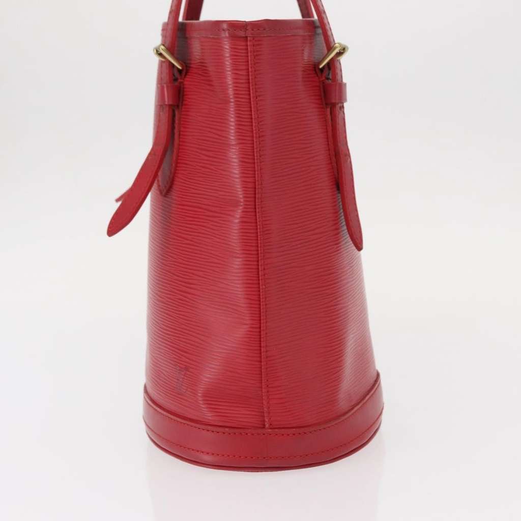 Louis Vuitton Bucket Bag Red Leather Good condition - Inside View