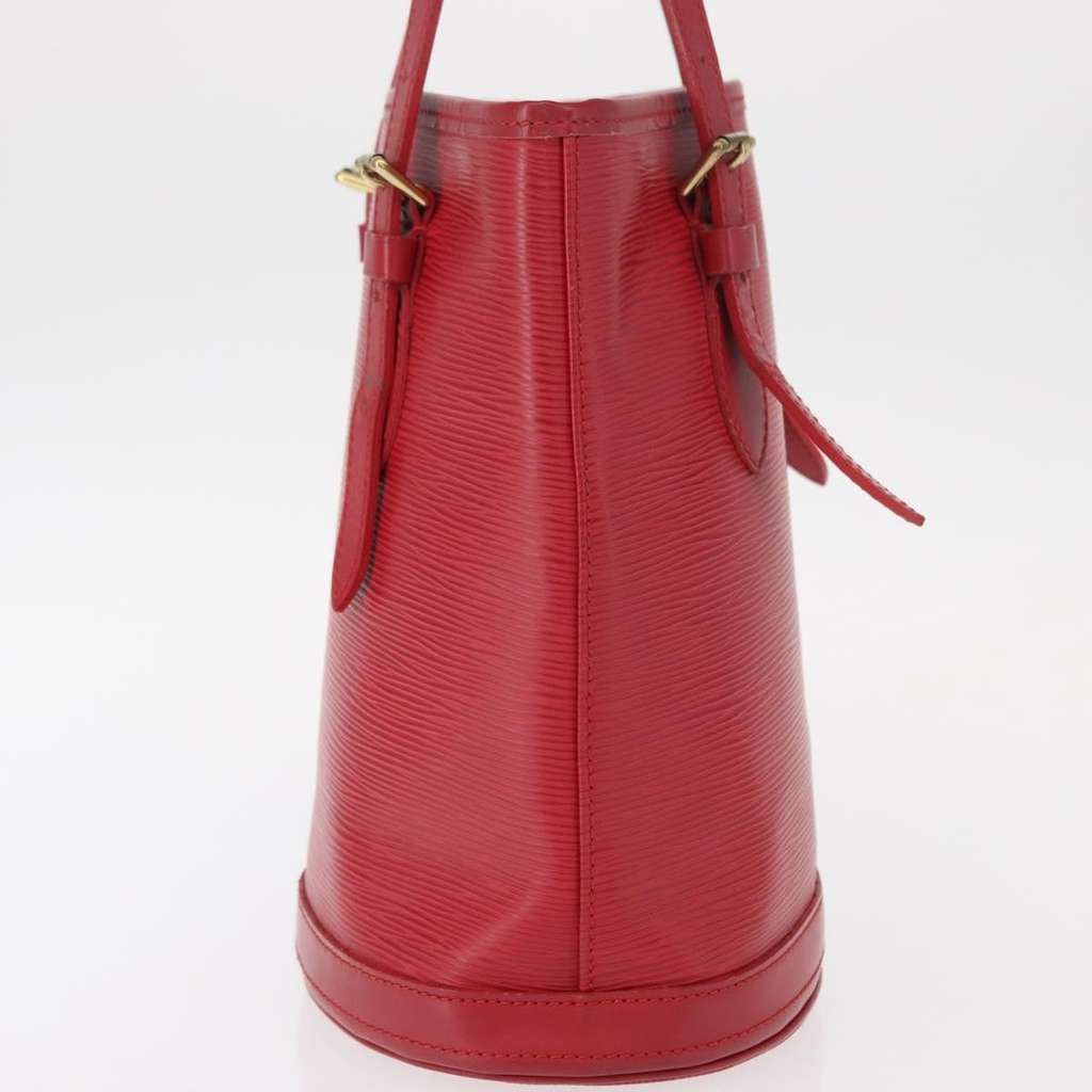 Louis Vuitton Bucket Bag Red Leather Good condition - Model View