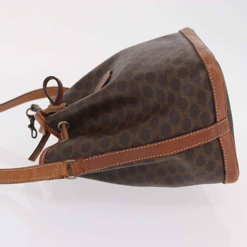 Celine Vintage Macadam Shoulder Bag Brown Canvas Fair condition - Model View