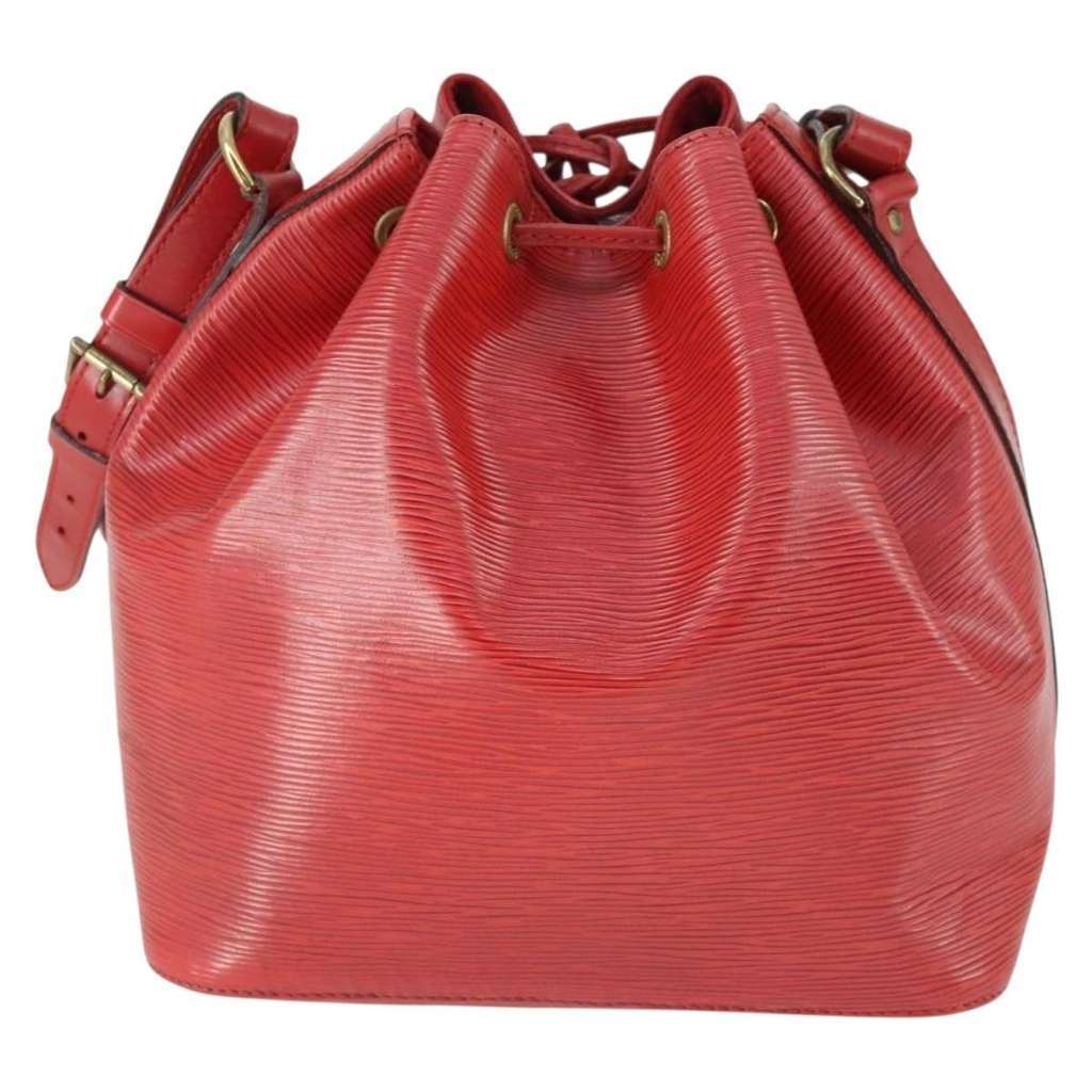 Louis Vuitton Noe Handbag Red Leather Good condition - Back View