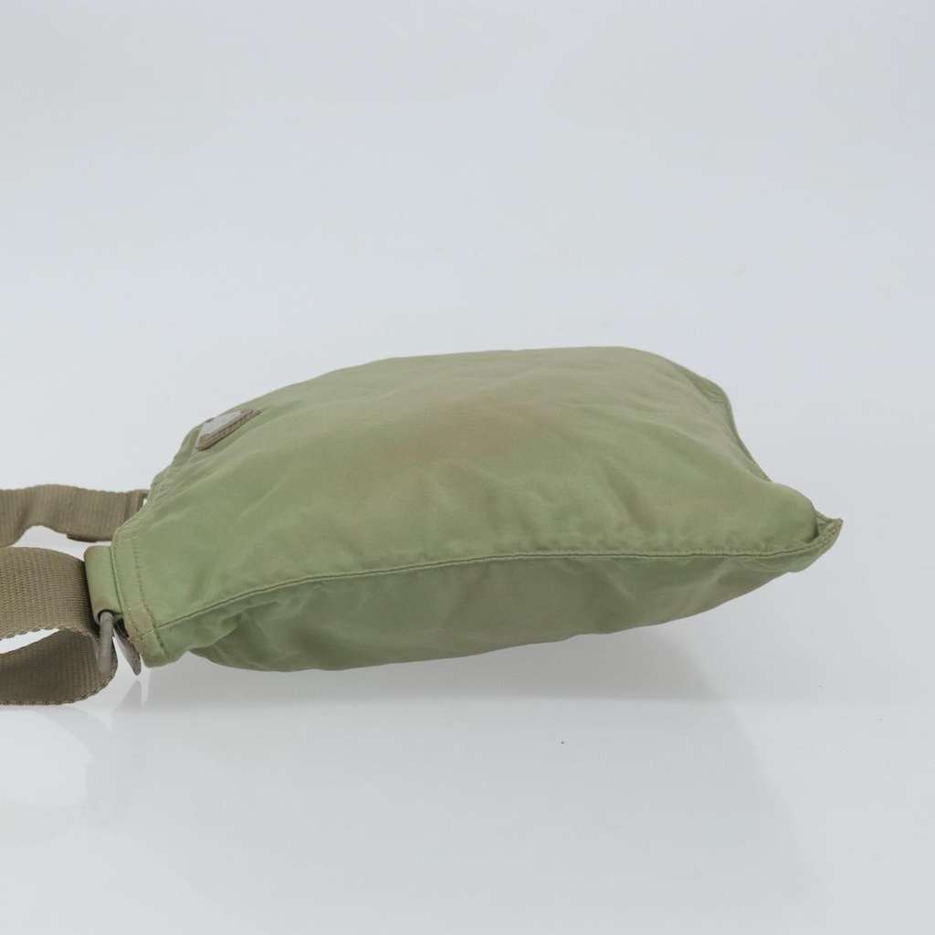Prada Flat Messenger Bag Green Fair condition - Model View