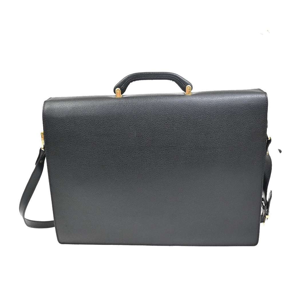 Salvatore Ferragamo Revival Briefcase Black Leather Fair condition - Back View