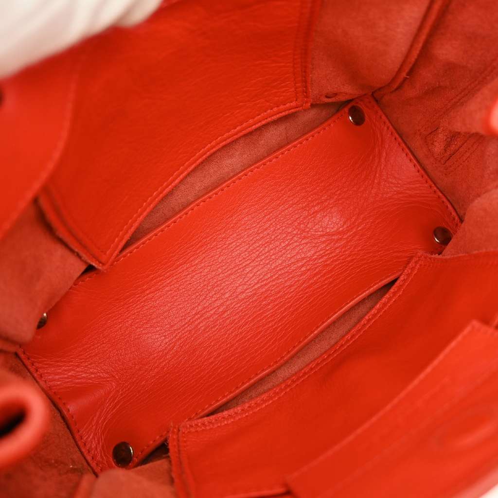 Balenciaga Papier A6 Zip Around Classic Studs Bag Red Leather Good condition - Inside View