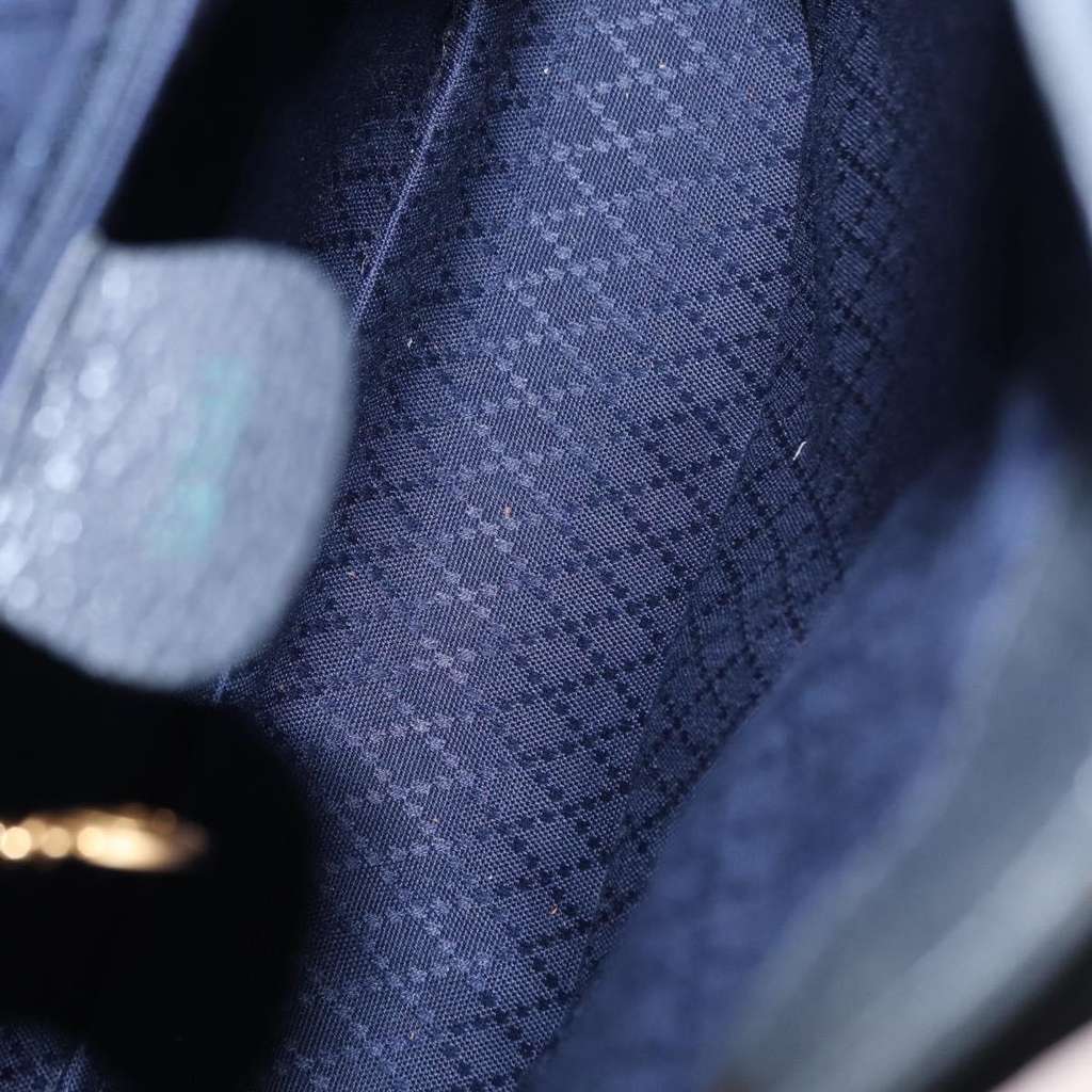 Gucci Vintage Bamboo Backpack Navy Suede Good condition - Box View